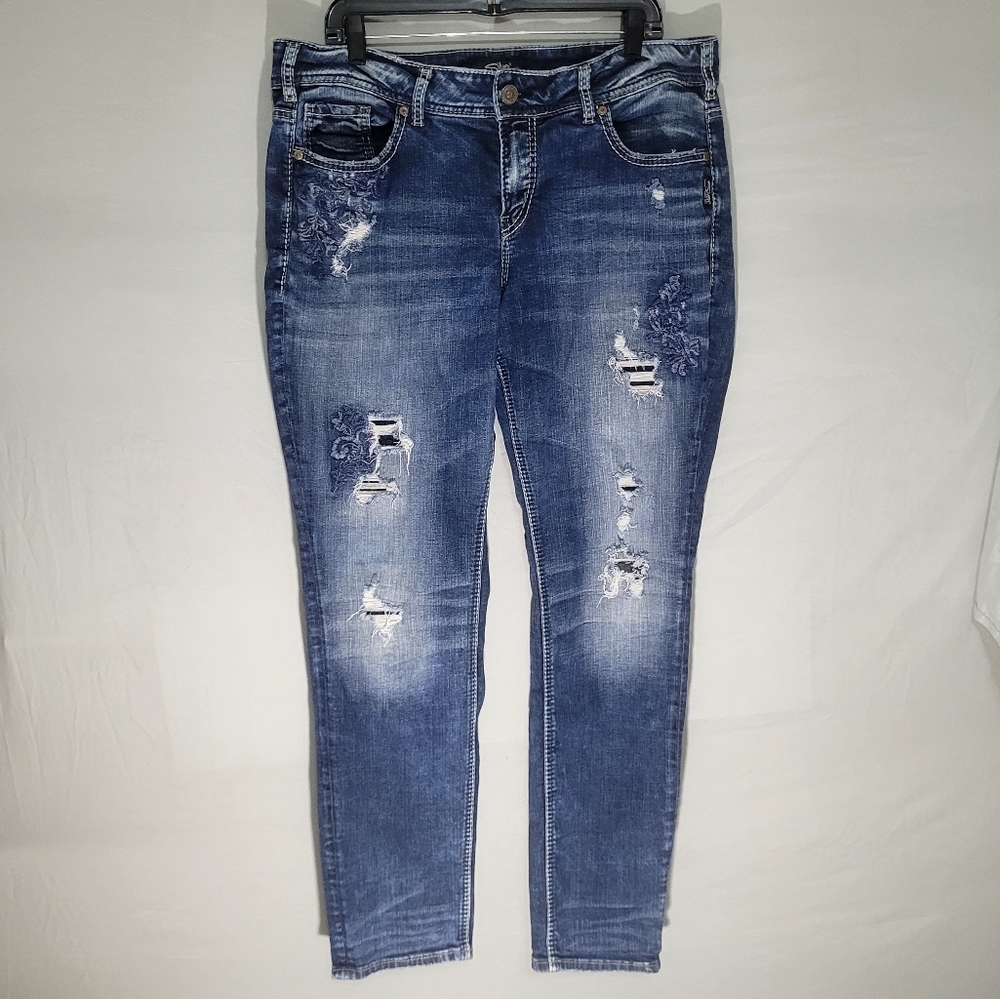 Silver Jeans Co. Suki MID SKINNY Women's Jeans Size 16/L31 Stretch Cotton blend